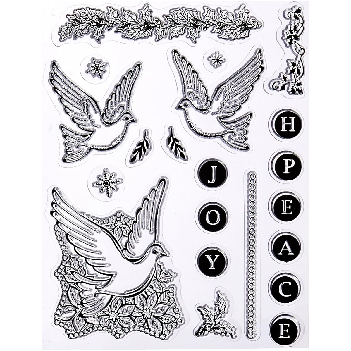 Penny Black Clear Stamp 5"X6.5" Sheet Peace & Joy
