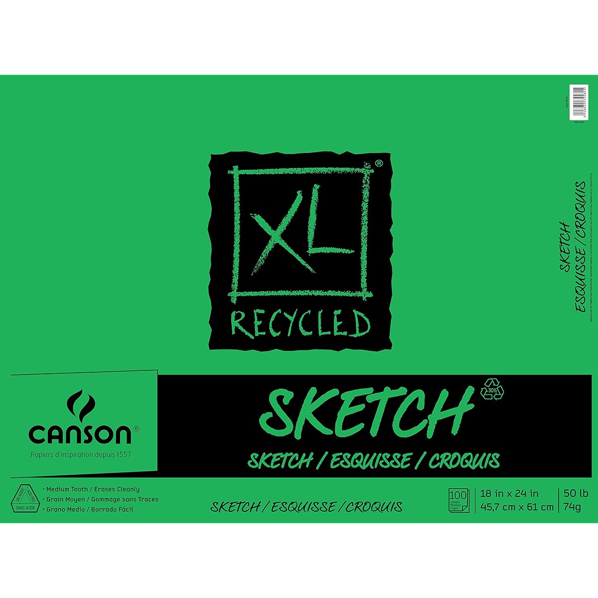 Canson XL Recycled Sketchpad 18"X24"