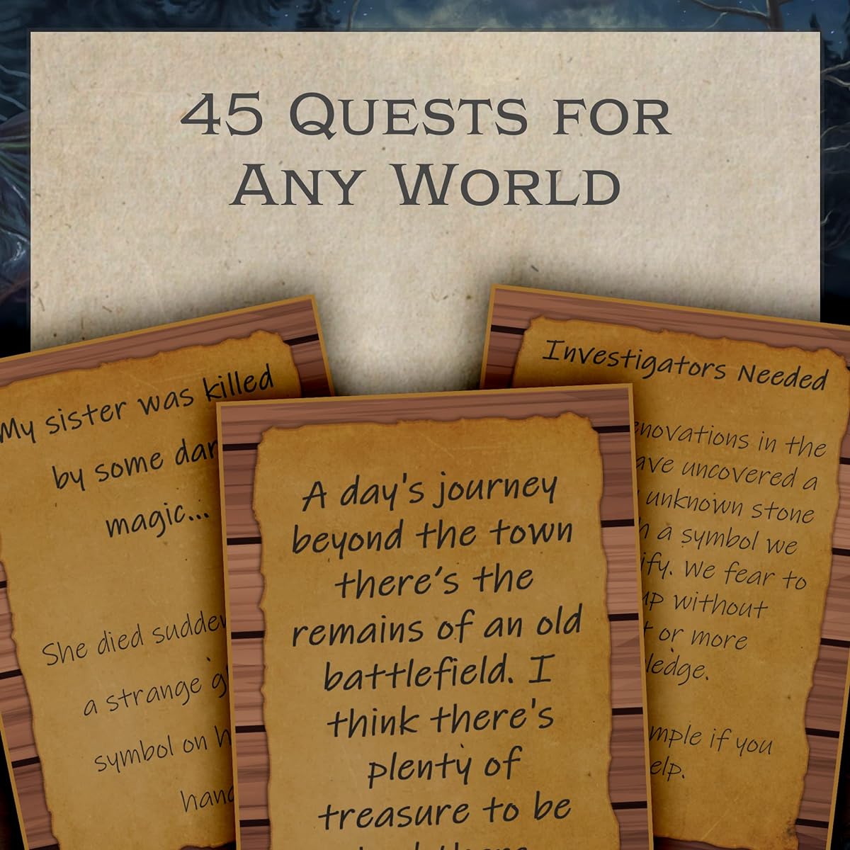 Dice Dungeons Quest Decks: The Notice Board | Fantasy Village Square Role-playing Open-Ended Quest Prompt Cards