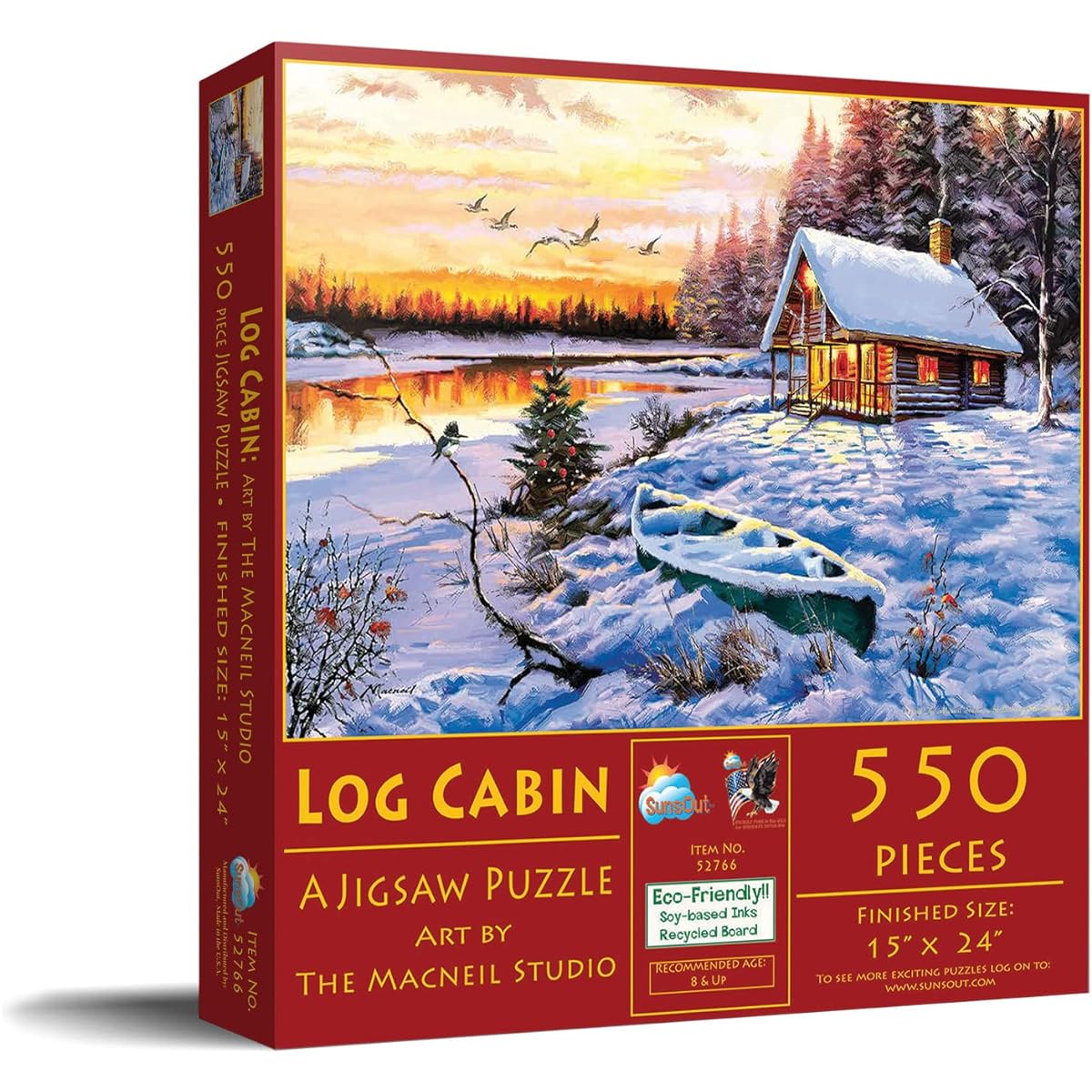 SunsOut Log Cabin