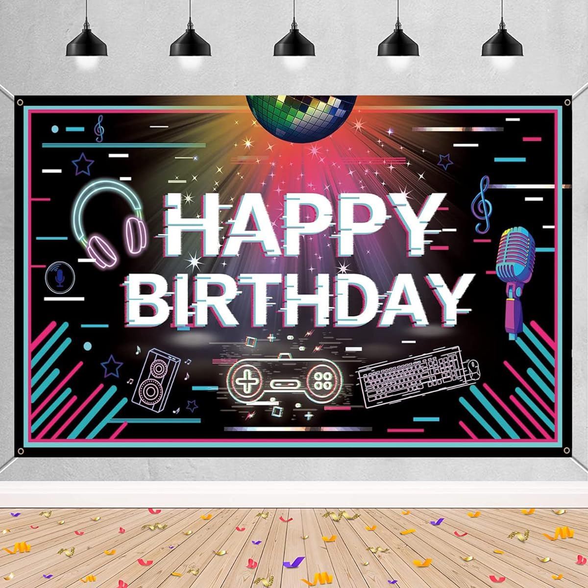 Tik Tok Birthday Party Decorations Music Theme Birthday Backdrop Banner Tiktok Party Social Media Theme Photo Background Music Party Decorations for Girls Boys 6ft x 4ft