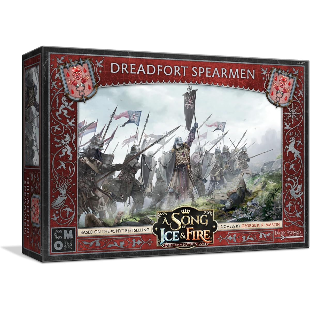 CMON A Song of Ice and Fire Tabletop Miniatures Game Dreadfort Spearmen Unit Box Teen and Adult Ages 14+ 2+ Players 45-60 Minute Playtime