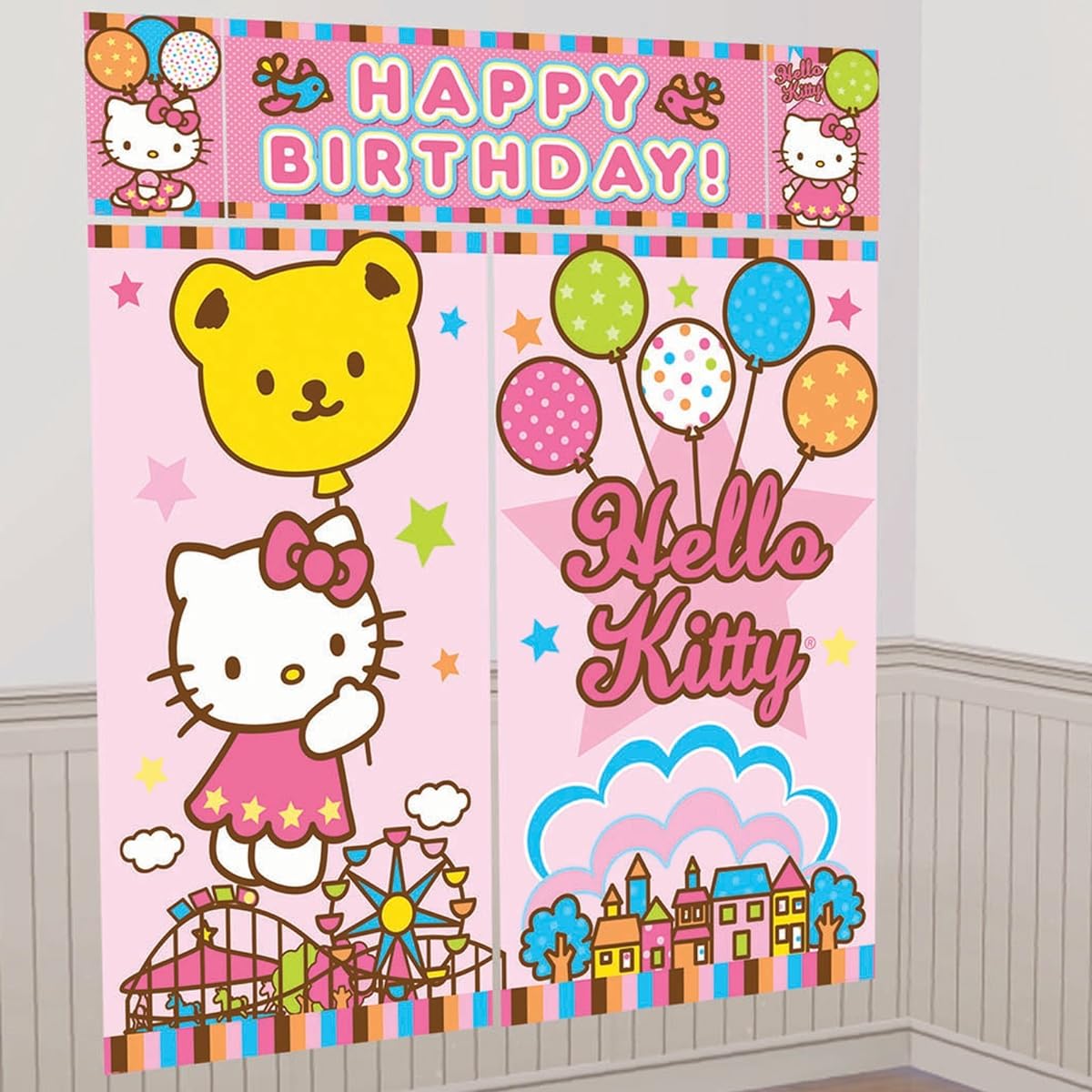 Hello Kitty Balloon Dreams Scene Setter Decoration Set Hello Kitty Balloon Dream Scene Setter Decoration Set♪Halloween♪Christmas♪