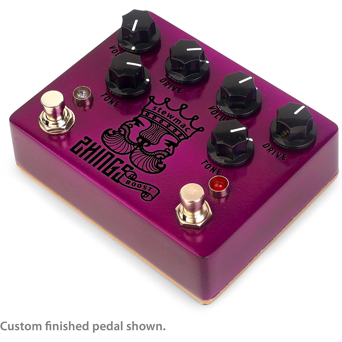 StewMac Two Kings Boost Pedal Kit with White Enclosure, 9 Volt Battery, DC Powered by King Of Tone
