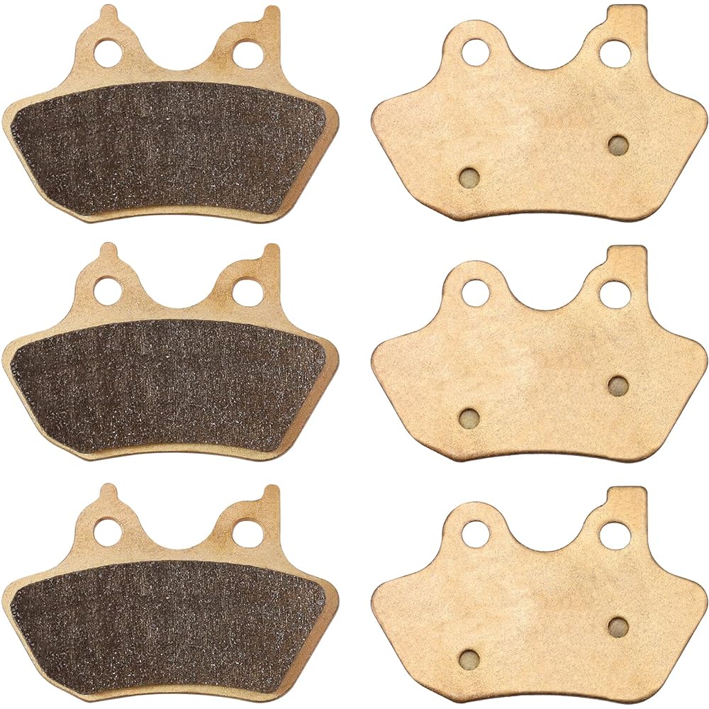 Sollon Sintered Brake Pads Front and Rear for Harley-Davidson Touring Road King Classic Road Glide Electra Glide Standard Low Rider Wide Glide Super Glide Electra Glide Ultra Classic