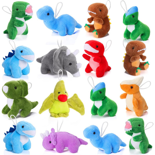 20 Piece Mini Dinosaur Plush Toy Set, Tiny Dinosaurs, Animal Keychains, Toy Dinosaur Stuffed Animals, Soft Dinosaur Playset, Party Favors Gifts, Goodie Bag Fillers, Doll Machine, School Carnival Prizes