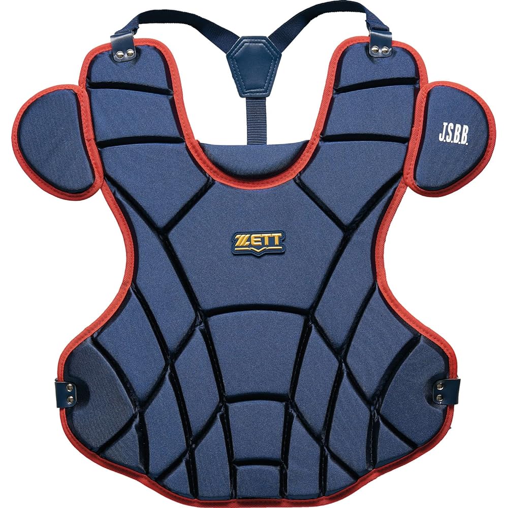 ZETT Baseball Softball Protective Gear 4-Piece Set Black/Navy/Navy x Red BL303SET 2023 Model
