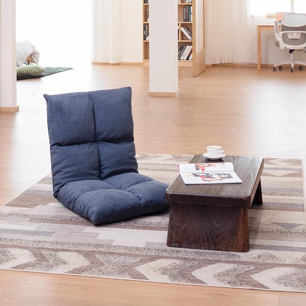 Ucomir Seat Chair, Seat Sofa, Floor Chair, 42 Levels of Reclining, Durable Water Repellent Fabric (Water Repellent, Stain Resistant, Wear Resistant, Durable), Seat Chair, High Back, Cushioning, Fluffy, Foldable, Compact, Lightweight, Seats for One Person