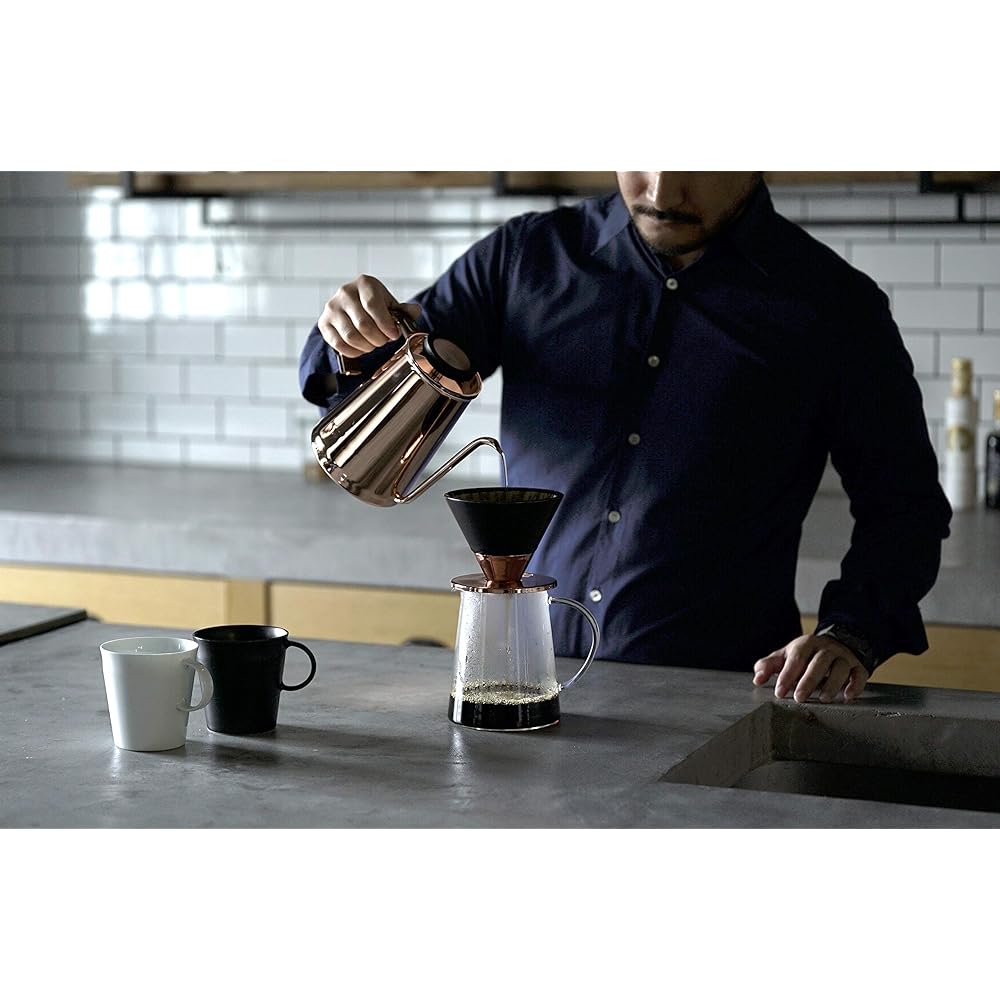 Coffee Dripper Matte Black [Saga Prefecture/Arita] [Beasty Coffee] A dripper with an impressive combination of metal