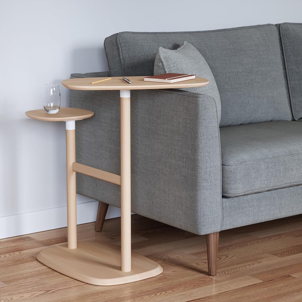 umbra Swibo Side Table, Natural Wood, Interior Table, Side Table, Stylish, Simple, Wood Grain, Accessory Holder, Organizing, Bedroom, Living Room, Convenient, Rotating, Natural Wood 21013759390
