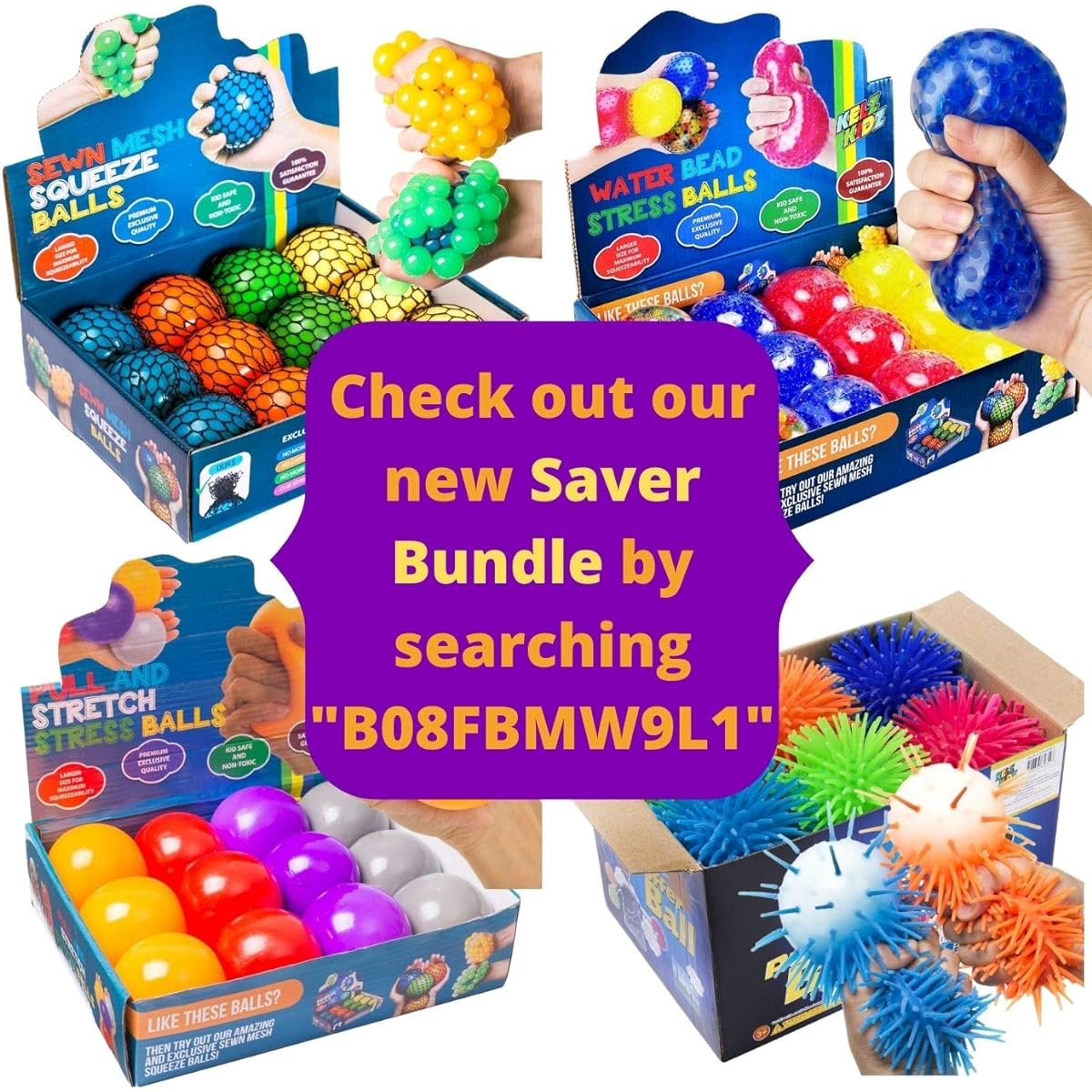 KELZ KIDZ High Quality and Durable Mesh Squibble Balls with Unique Sewn Mesh! (Multi, 12 Pack)