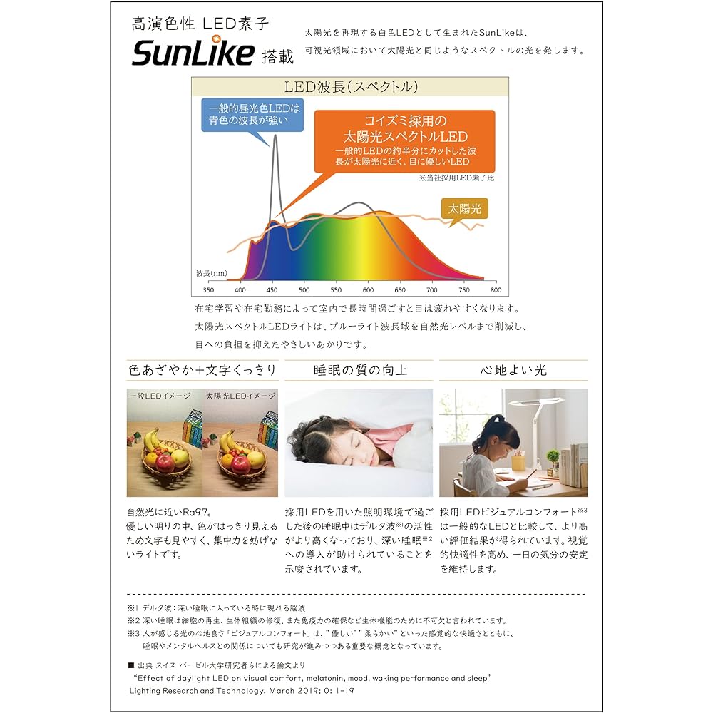 Koizumi Funitec KOIZUMI (Study Desk, Study Desk, Study Desk) LED Light Clamp LED Desk Light Black ECL-112