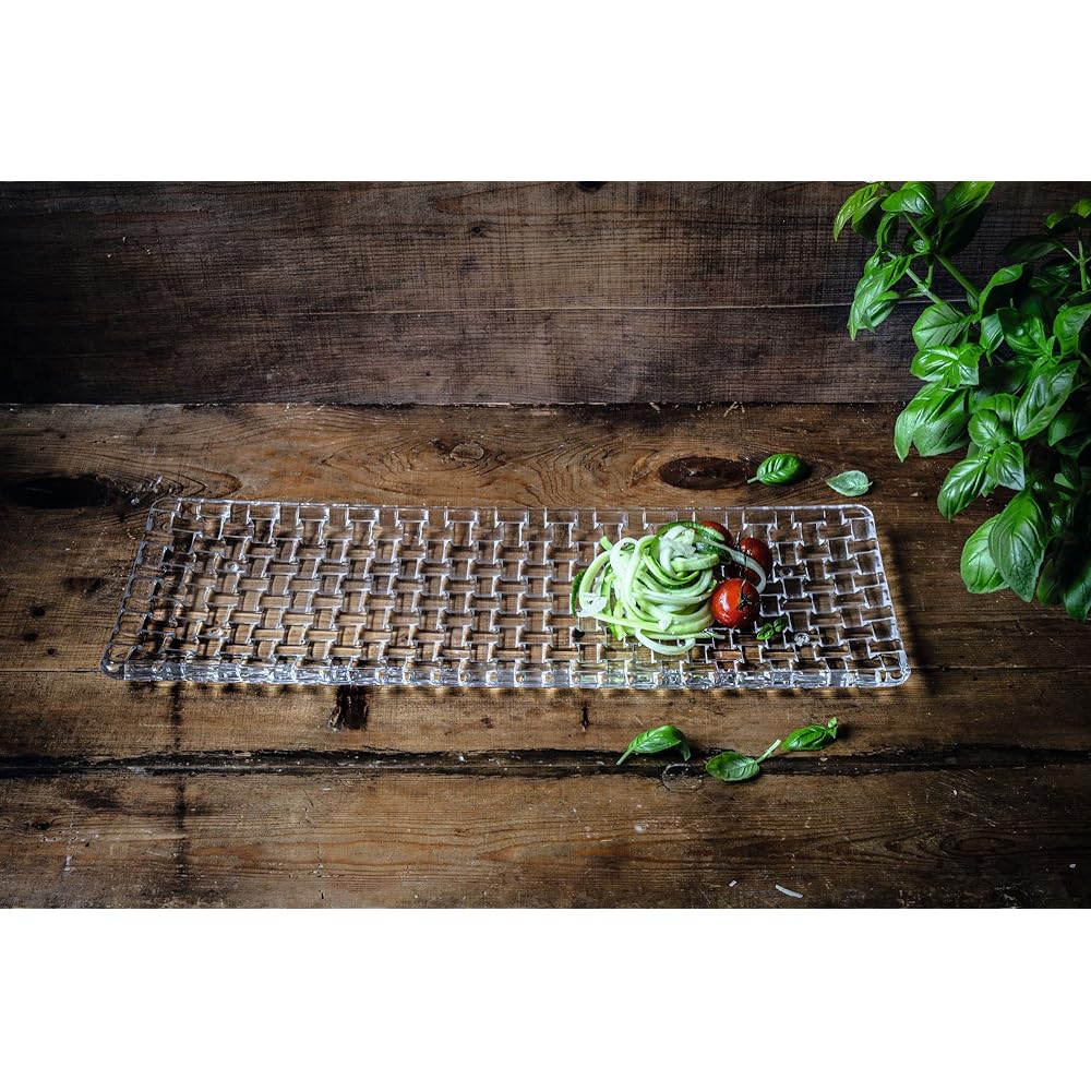 Nachtmann Bossa Nova Rectangular Plate Crystal Glass 42cm x 15cm 81412 1 piece