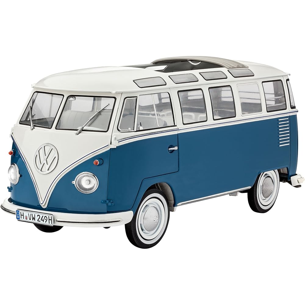 German Level 1/16 VW Type 2 T1 Samba Bus Plastic Model