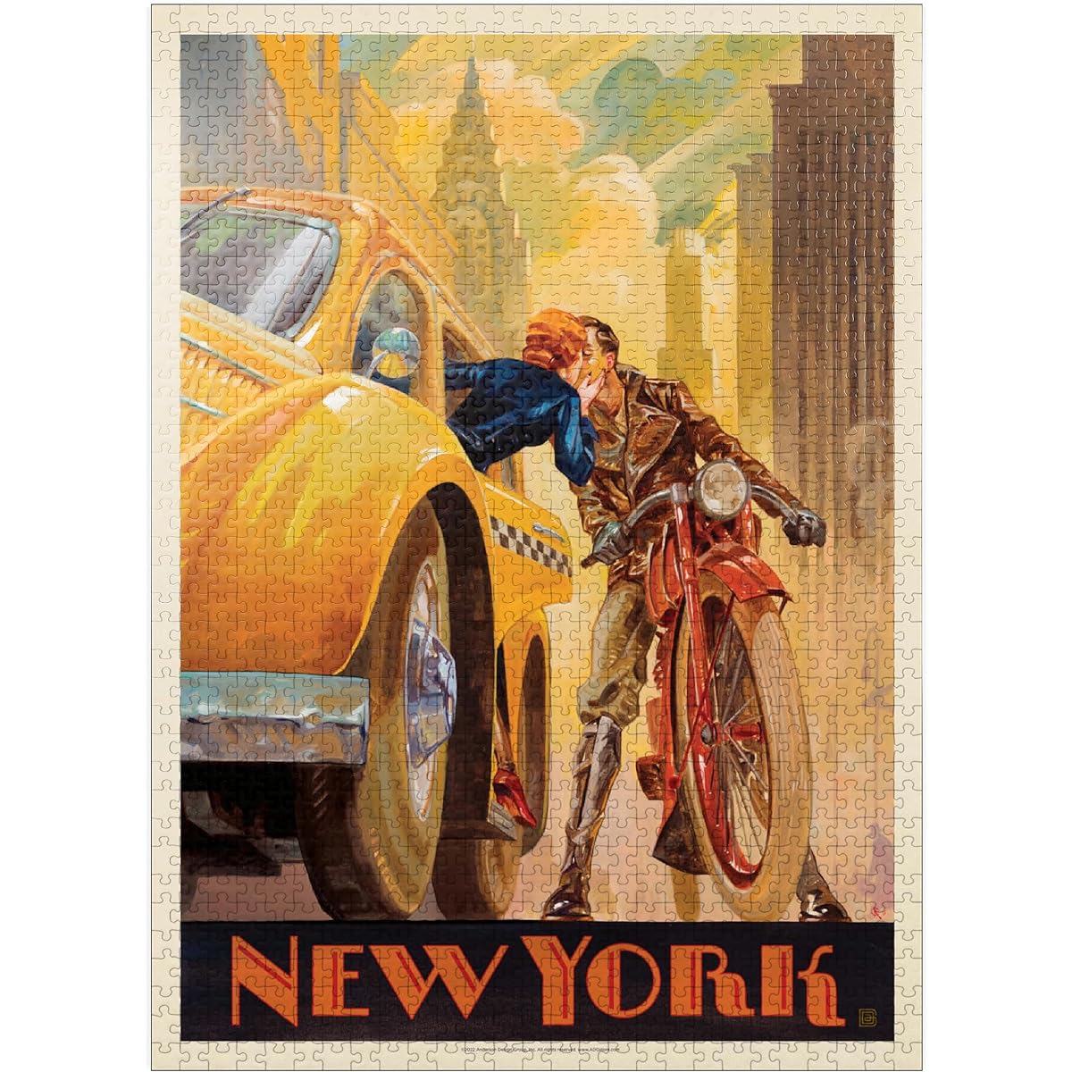 New York Minute, Vintage Poster - Premium 1000 Piece Jigsaw Puzzle for Adults