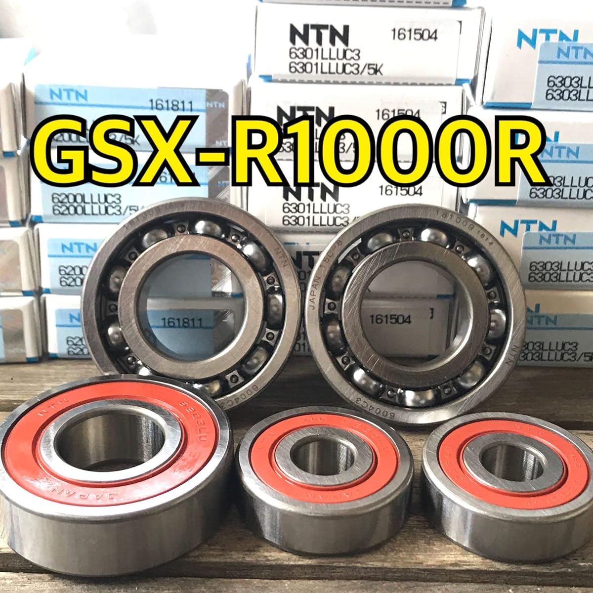 Made in Japan Highly durable front and rear wheel bearings GSX-R1000R DM11G Total of 5