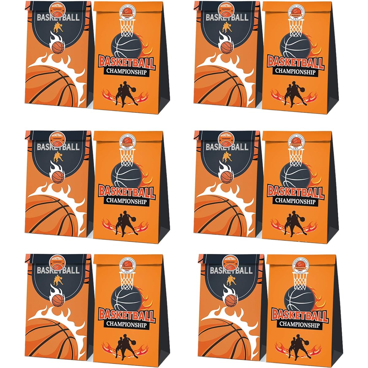 CupaPlay 12pcs Basketball Party Goodie Bags/Party Favors Bags Party Supplies Decorations