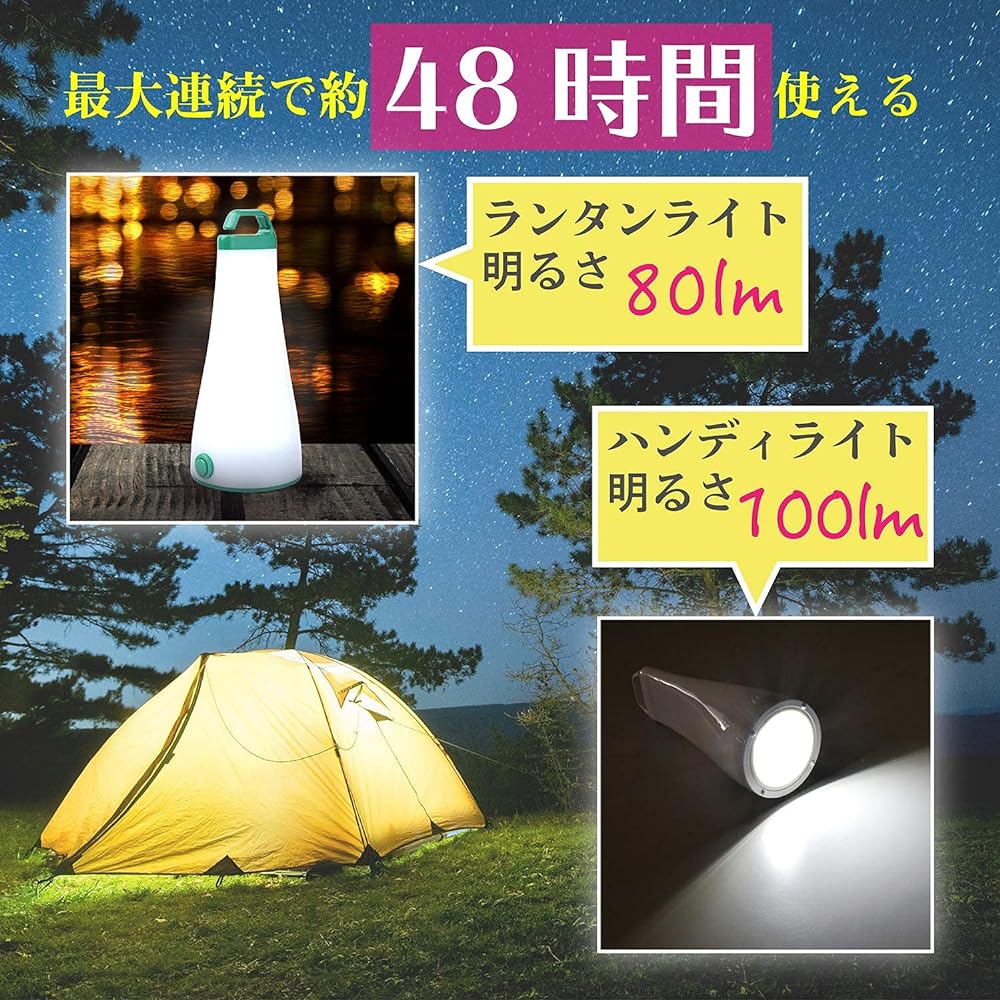 GOKEI 2024 Latest 2-Way COB LED Lantern & Handy Light, Battery Operated, Bright, Up to 48 Hours of Continuous Lighting, Placing, Lighting, Hanging, High Brightness COB Lantern, Camp Lantern,