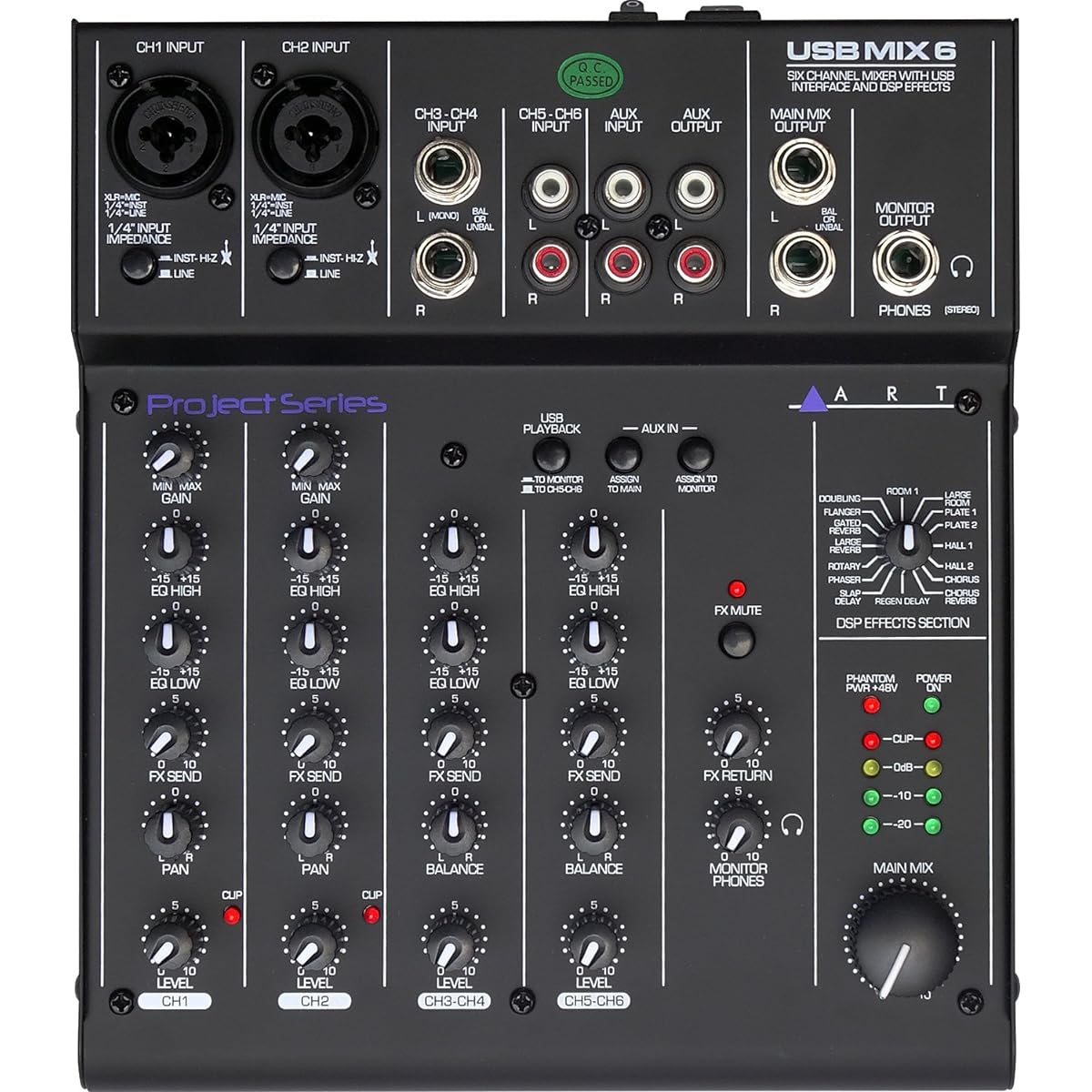 ART 6-channel mixer/USB audio interface USB MIX 6 [Domestic regular import product]