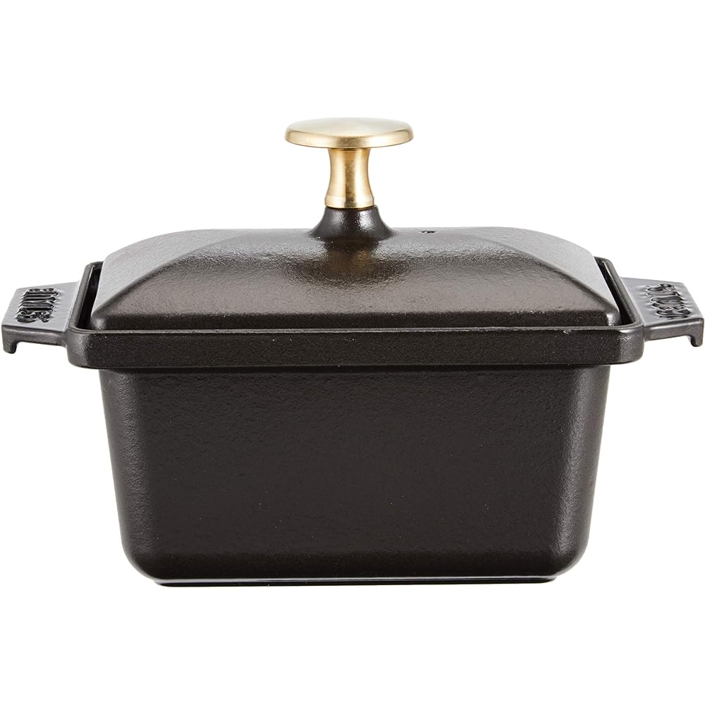 staub "Half Terrine Black 15x11cm" Terrine Pot Pot IH Compatible [Authorized Japanese Product] Specialty 40509-571
