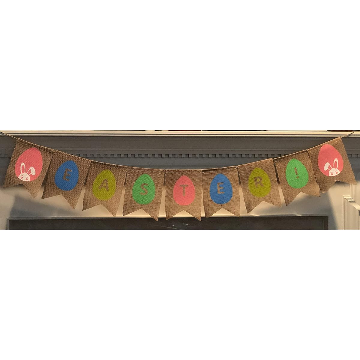 Jolly Jon Easter Bunny Banner Egg Garland Easter Bunny Decoration Easter Garland Home Easter Decorations Easter Egg Garland for Mantle