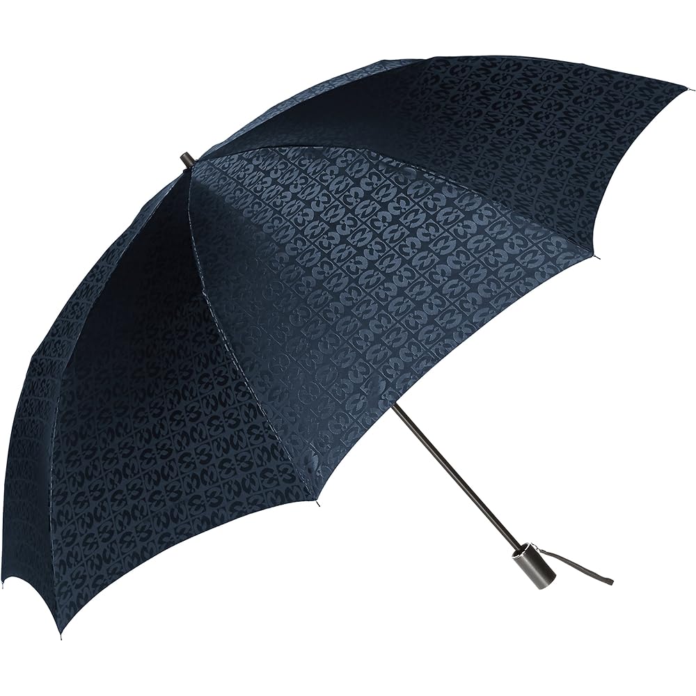 [Moonbat] (Mila Schon) Mila Schon Men's Folding Umbrella After-dyed Logo Jacquard Bifold 21-062-22380-04