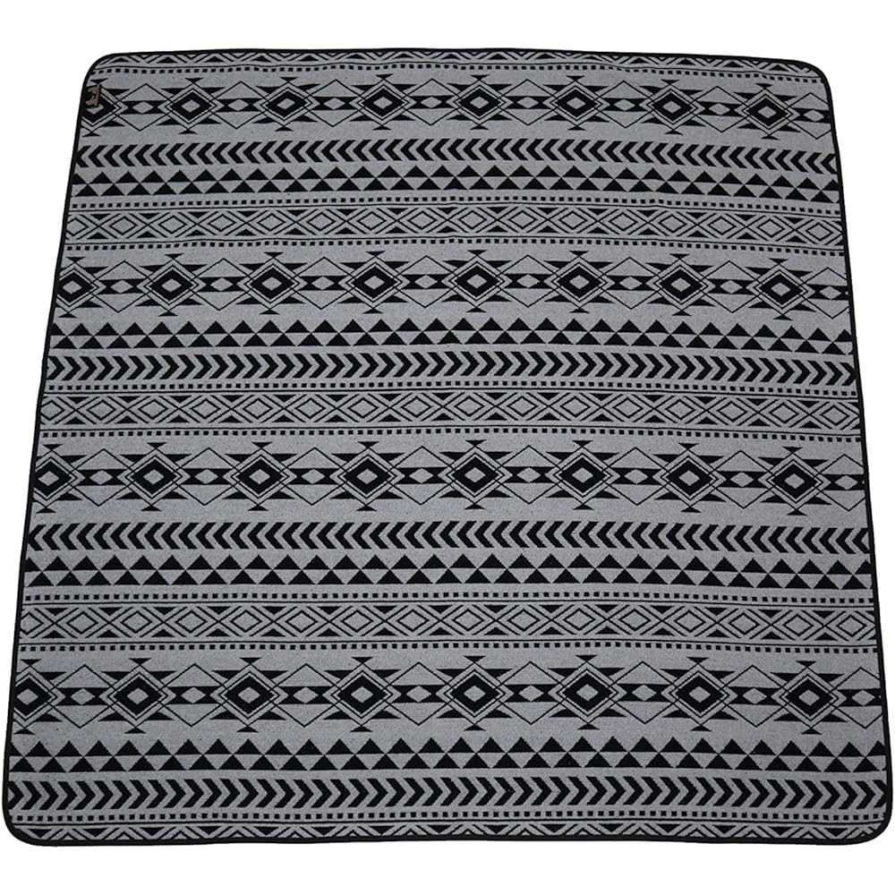 Ruth&Boaz Ethnic Native Pattern Blanket Rug (K) Blue Ash Gray 2 Sizes