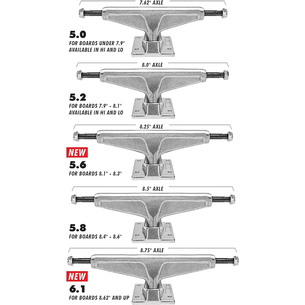 Venture Lightweight Truck [Domestic Genuine Product/Guaranteed] Silver (Lights/Hollow/Titaniums) (5.0/5.2/5.6/5.8/6.1/) (LO/HI) Original Sticker Included Polished V Silver (2 pieces 1) set)