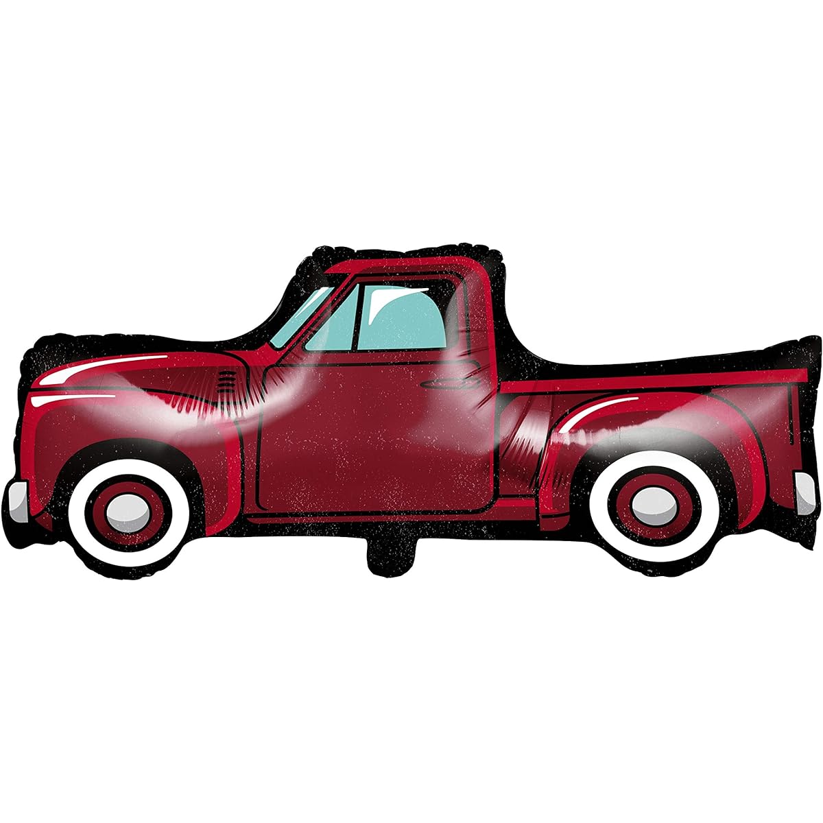 Creative Converting Vintage Red Truck Shaped Mylar Balloon 1 Carat 33.5" x 16"
