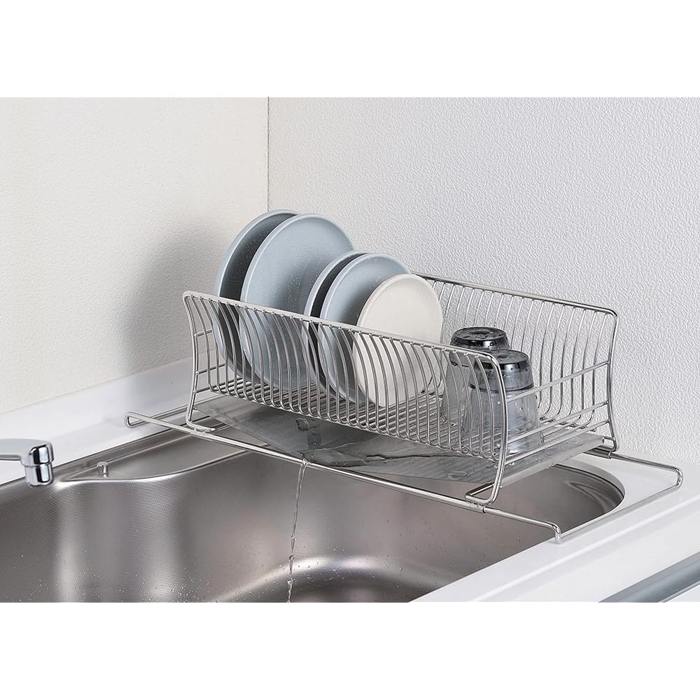 Pearl Metal Silicone Drainer Basket Slim Sliding Type 18-8 Stainless Steel Sustina HB-5530