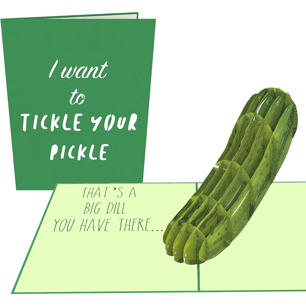 PopLife Naughty Pickles 3D Pop Up Card Valentine's Day Card Father's Day Happy Birthday New Job Funny Card Graduation Fun Early Card Thumbs Up Emoji