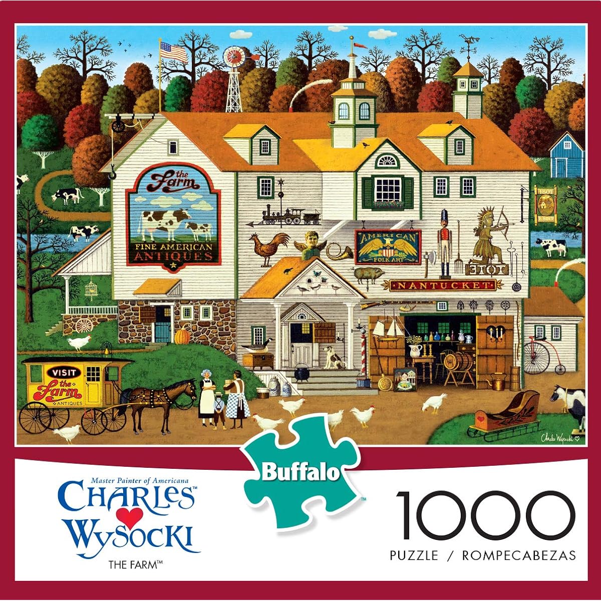 Buffalo Games Jigsaw Puzzle Charles Wysocki The Farm 1000 Piece