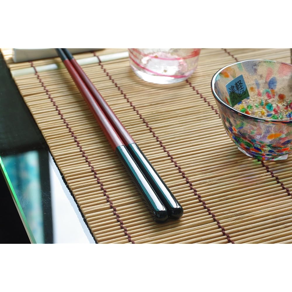 Urushiya Hayashi Chopsticks [Iron wood/Natural wood/Set of 2 (24cm/22.5cm)] Couple chopsticks, Kishu lacquerware, Traditional craft, Hand-painted finish, Chopsticks, Wedding gift, Family gift