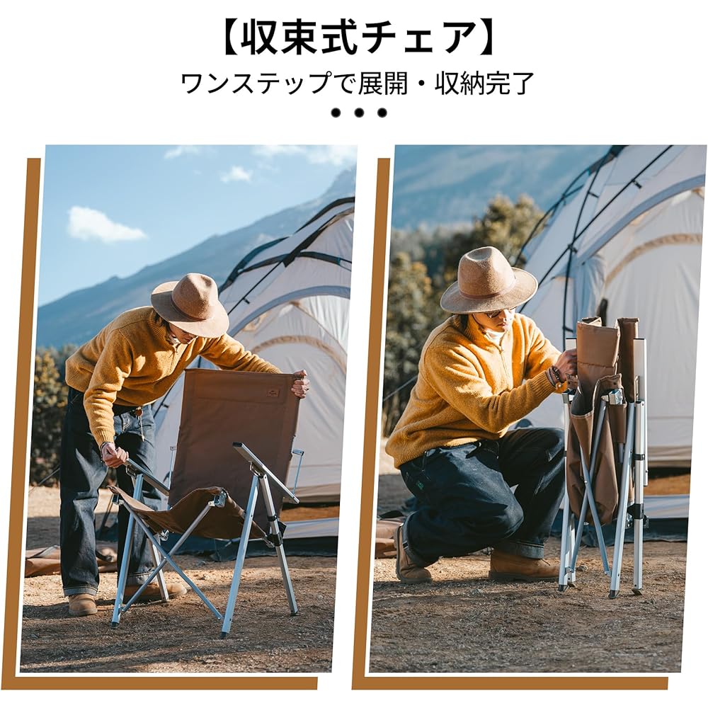 Naturehike Official Shop Outdoor Chair Load Capacity 140kg 3 Levels Adjustable Angle Compact High Back Backrest Foldable Reclining Chair Easy to Carry Durable BBQ Camping Cherry Blossom Viewing Climbing Barbecue