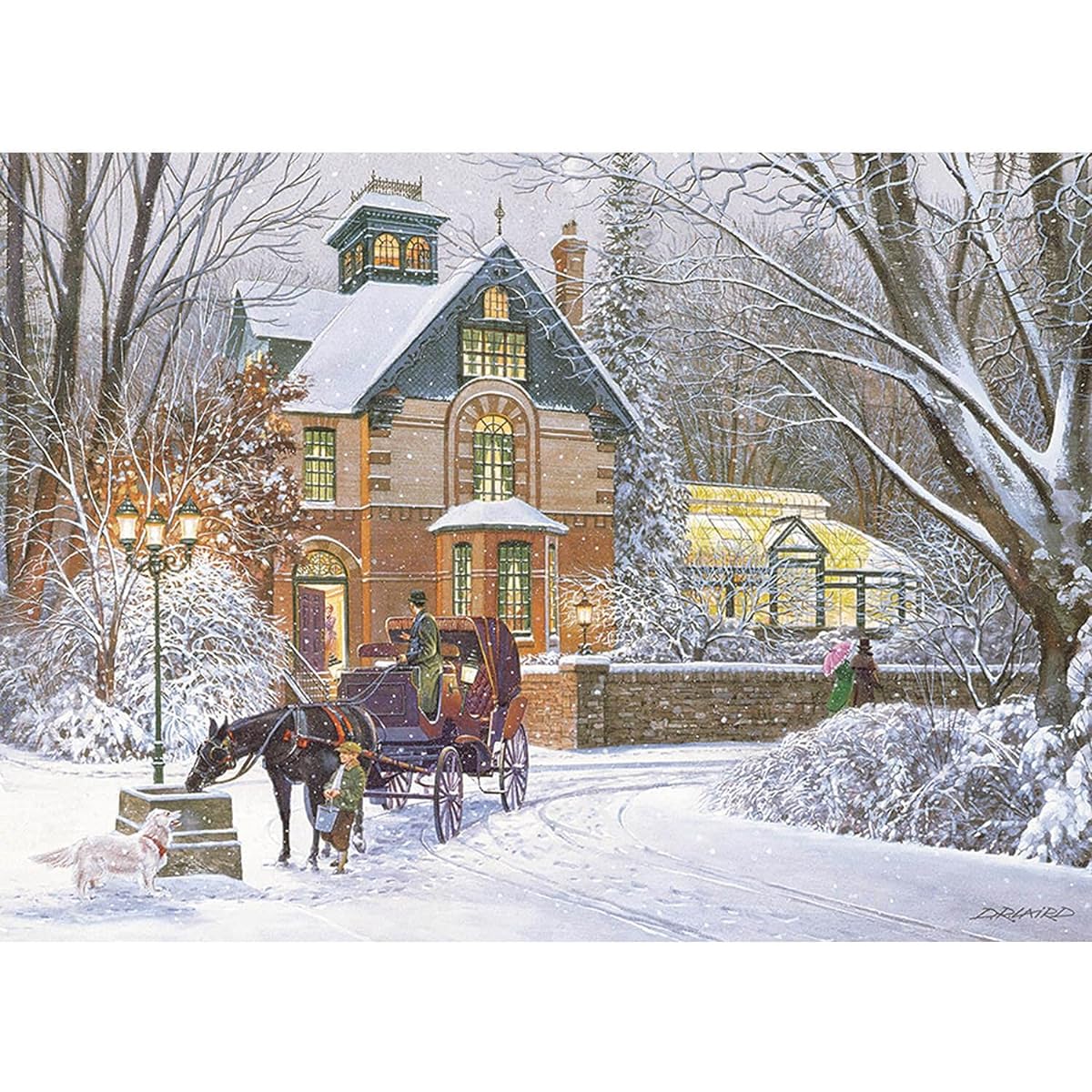 Cobble Hill 1000 Piece Puzzle Night Walk with Sample Poster