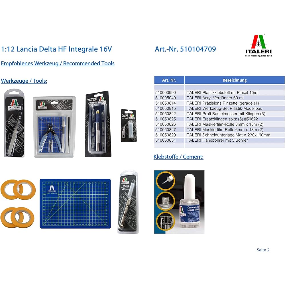 ITALERI Tamiya 1/12 Car Series No.4709 Lancia Delta HF Integrale 16V Plastic Model 37706