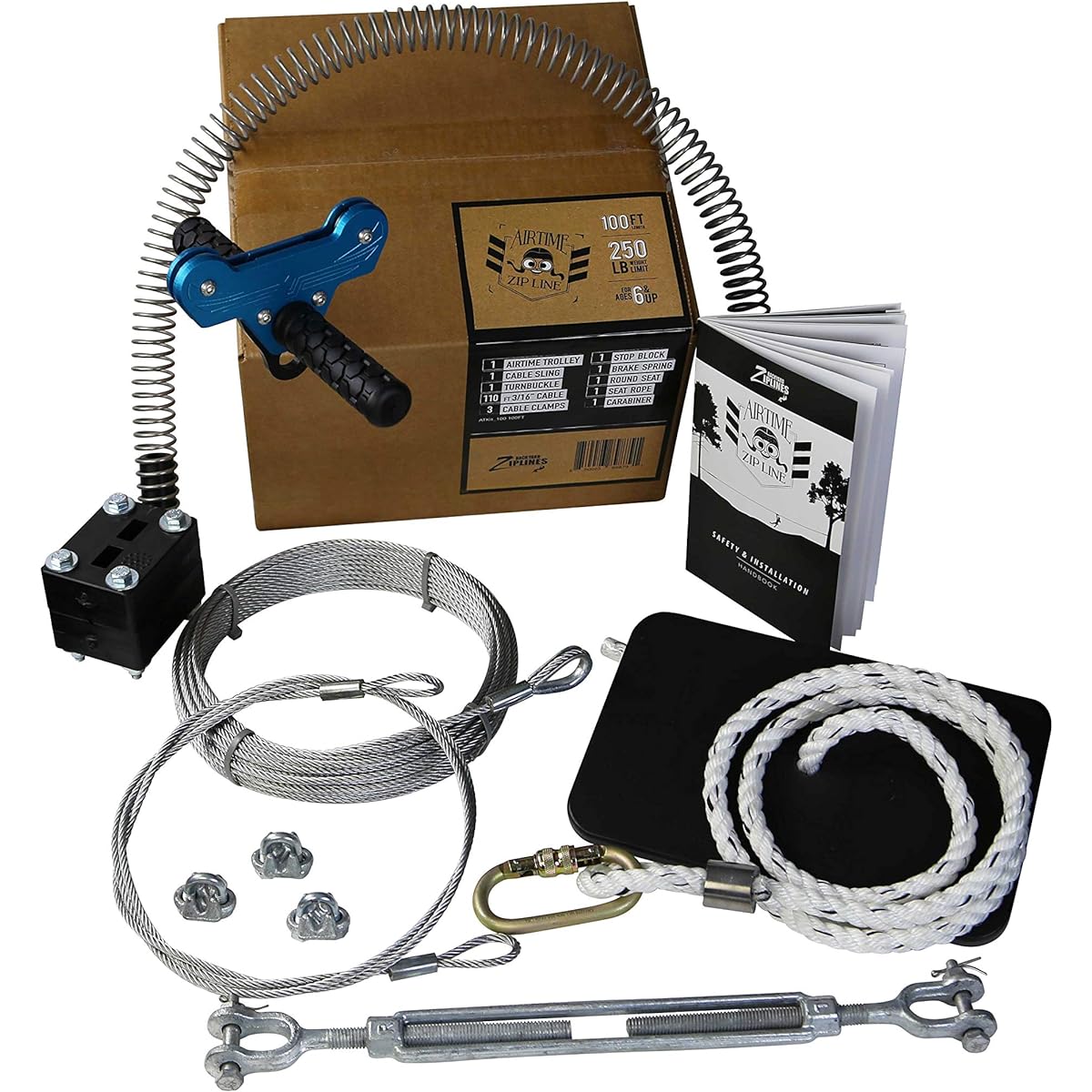 Backyard Ziplines 100ft Airtime Zip Line Kit