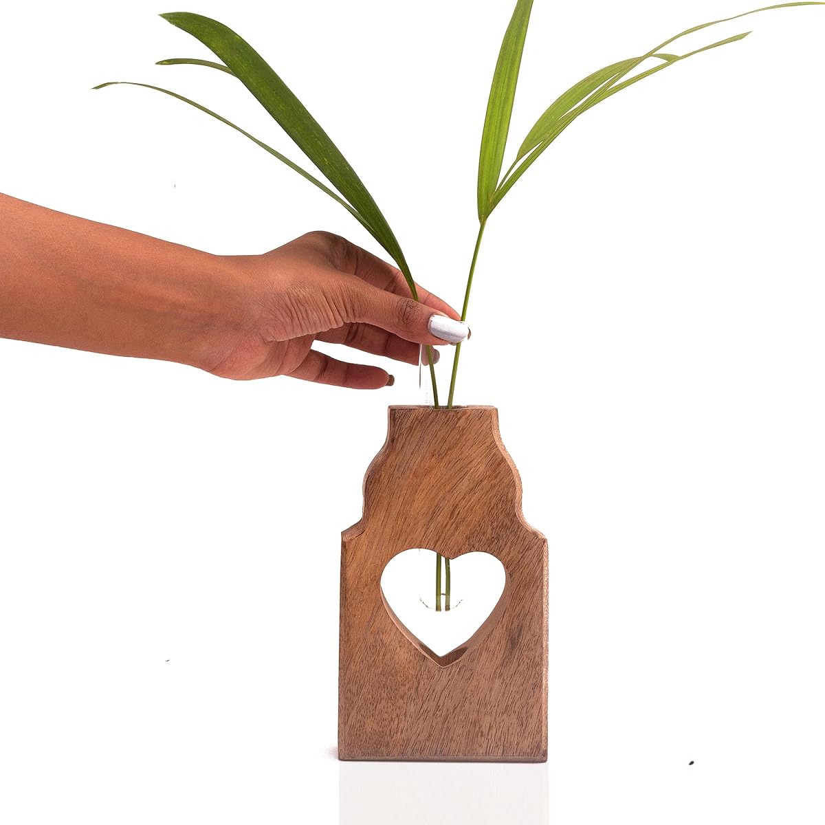 flower wooden tube stand