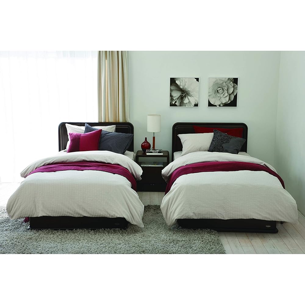 [Authentic French Bed Product] Mattress Cover Gray Double (140x195x35cm) "Line & Earth Fitted Sheet" 100% Cotton (Dobby Weave) Compatible with Mattress Thickness 30cm Made in Japan 36655370