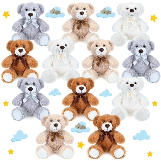 Aoriher 28 Pieces Stuffed Bear 14 Inch Soft Plush Bear Gift for Kids Girls Valentine Graduation Wedding Birthday Party Decorations