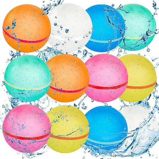 12pcs Reusable Water Balloons Balloons Soft Silicone Quick Fill Balloons Splash Fun for Outdoor Backyard Summer Party Easy Quick Fun Water Fight Game Swimming Pool Summer Party Gifts for Pool