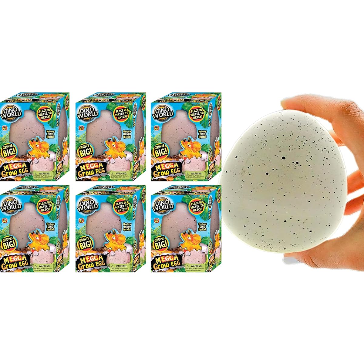 JA-RU Mega Hatching Egg Dinosaur XXL (Pack of 6) Item #1747-6