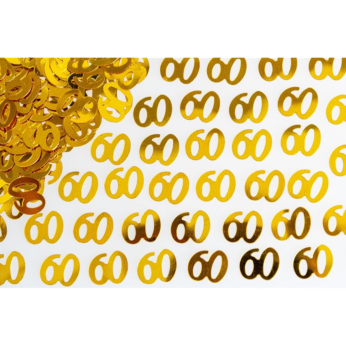 SHATCHI 60th Birthday Confetti Foil 14g Gold Metallic Glitter Table Scatter Party Decorations 12mm