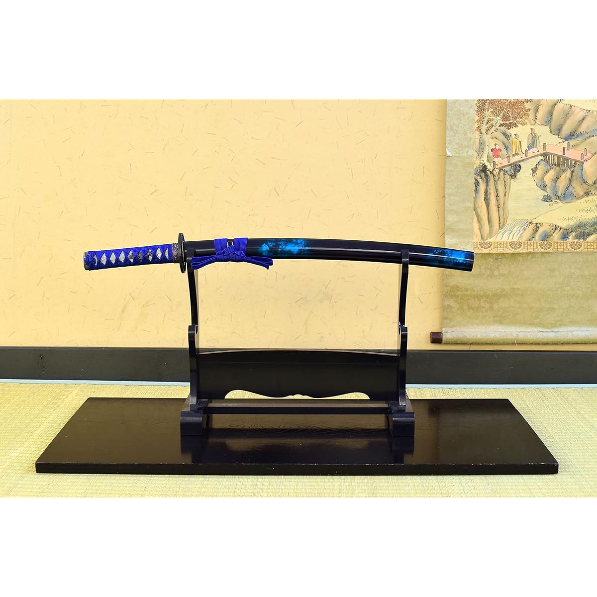 Shinobiya Imitation Sword Marble Blue Short Sword (Sword, Sheath, Wipe Cloth, Imitation Sword Certificate Set)