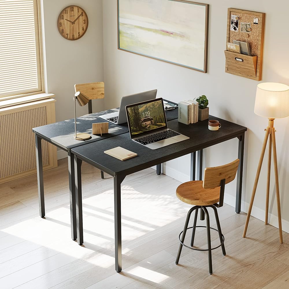 CubiCubi Computer Desk Study Desk Width 80cm Black