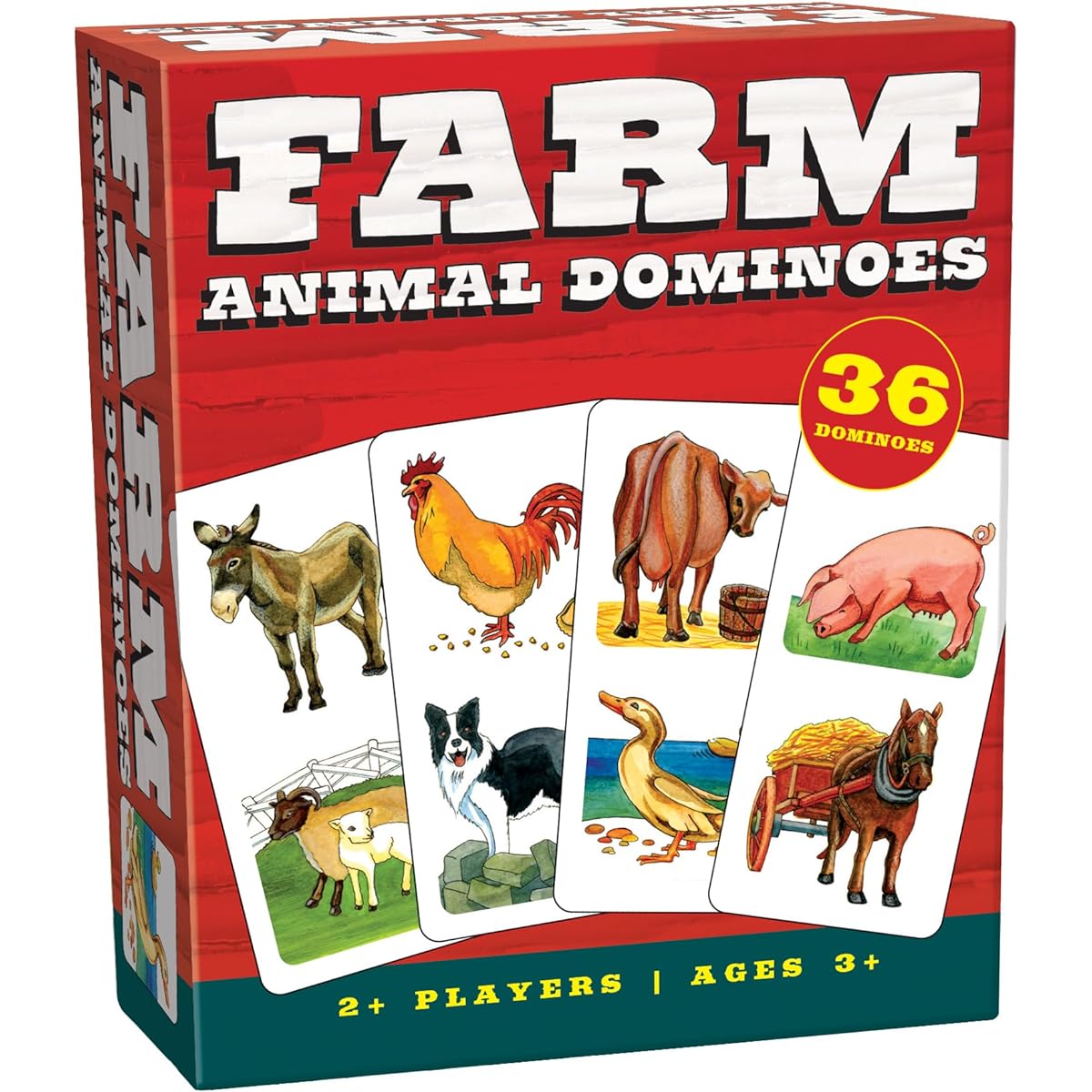 Kids Matching Game - Farm Animal Dominoes - Classic Matching Game for Children