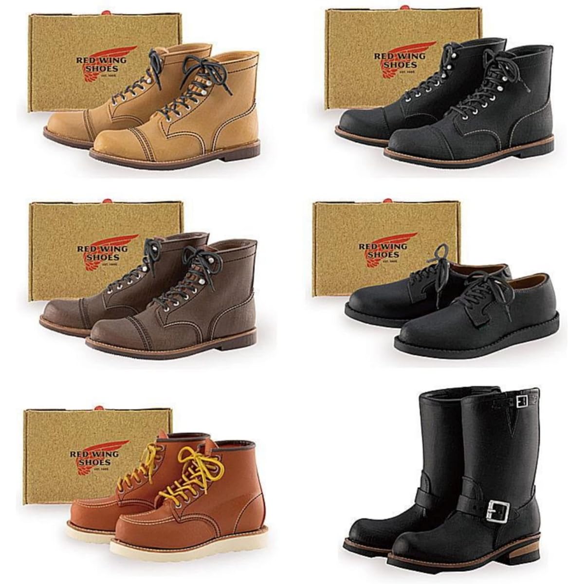 RED WING SHOES MINIATURE COLLECTION Red Wing Shoes Miniature Collection vol.2 x 6 types set Full Complete Gachapon Capsule Toy