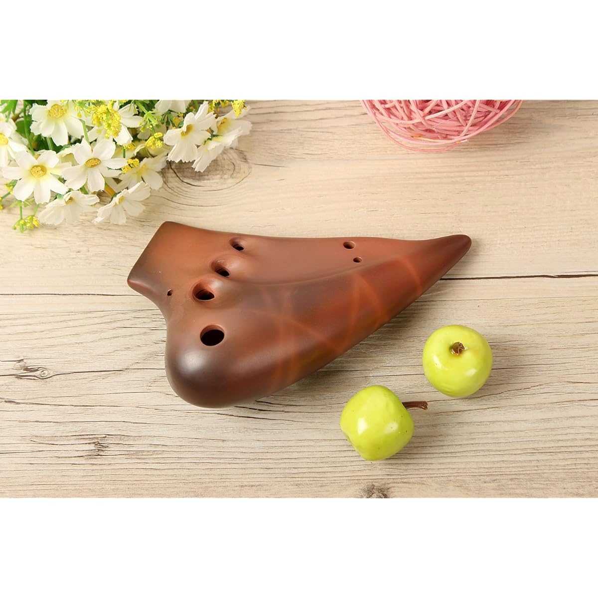 TNG Ocarina Musical Instrument [12 holes/Triple/Alto/C key/Purple sand red clay] AC (with fingering chart) (with special case) Ocarina High quality wind blowing multiple pipes