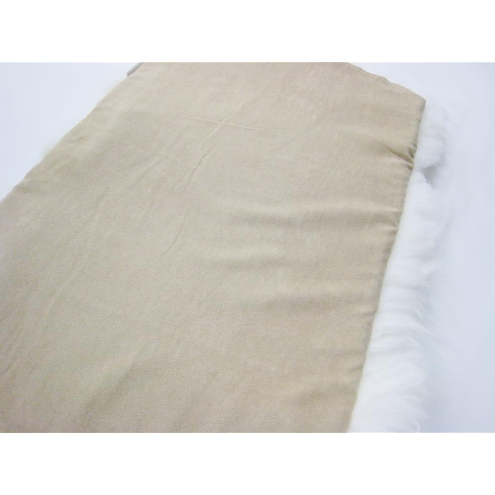 Shearling long hair long seat cushion ivory 628381BO