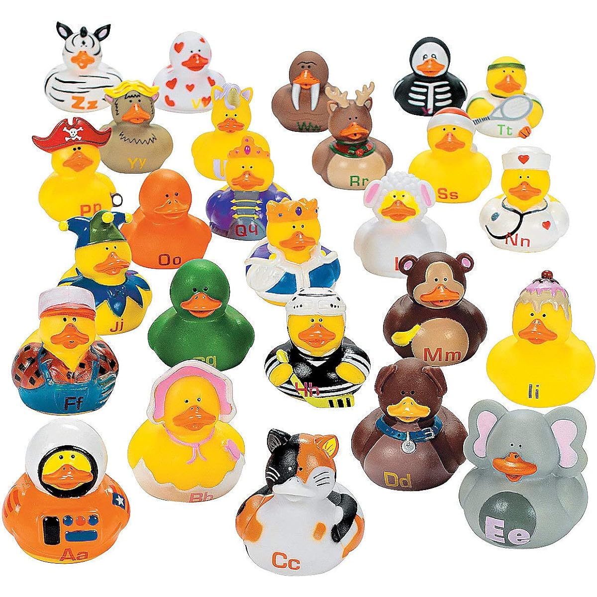 (Set of 26) - Set of 26 ABC's Rubber Duckies